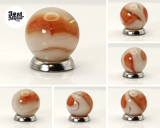 15mm Pink & Cream Swirl Marble MINT