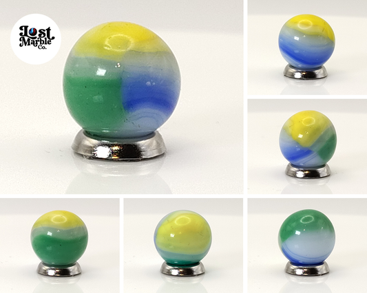 15.5mm Vintage Vitro Agate Tri-Lite Marble NM