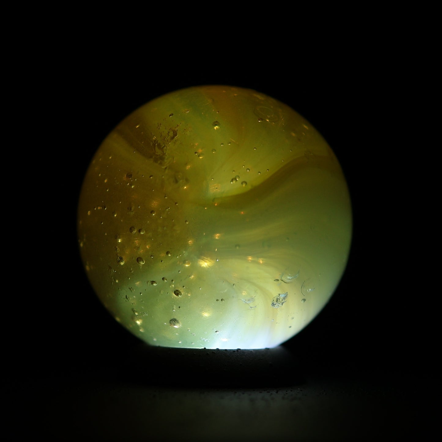 3/4" Akro Agate Sparkler Marble Uranium NM-