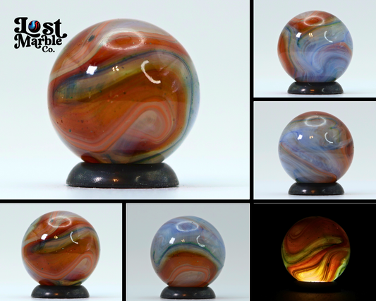 11/16" JABO - DAS Translucent Swirl Marble Blue & Green AV MINT