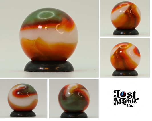 5/8" Vitro Agate Swirled All Red Marble NM+