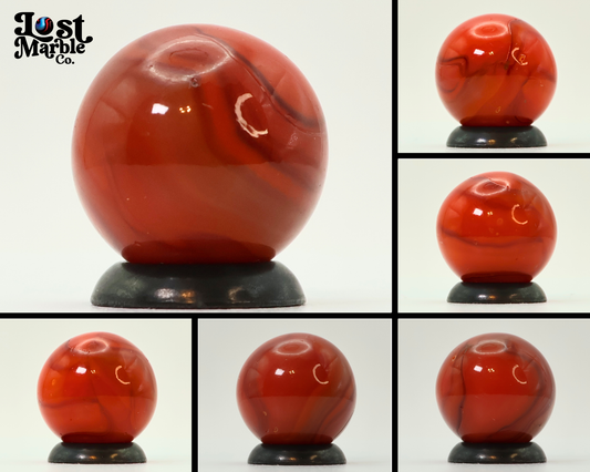 5/8" Swirl Marble Red on Red NM+