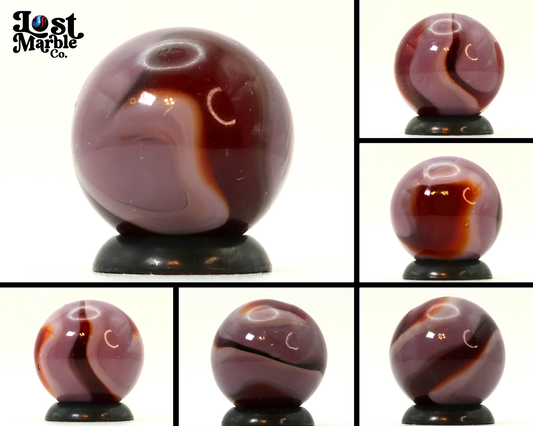 5/8" VTG Akro Agate Special Corkscrew Ruby Red & Purple  NM+ small cold creases