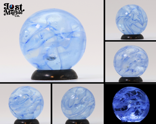 18mm Veiligglas (wire pull) Marble Blue & White NM-