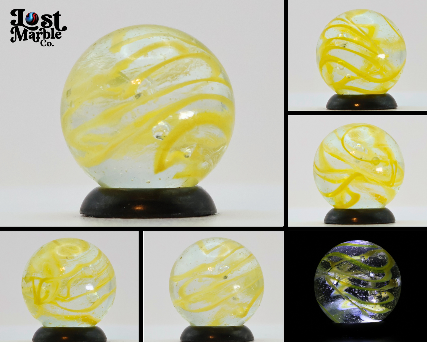 5/8" Veiligglas Yellow Marble NM+ Wire Pull backlit