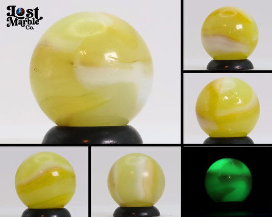 5/8" Uranium Patch Marble Lemon & White NM-
