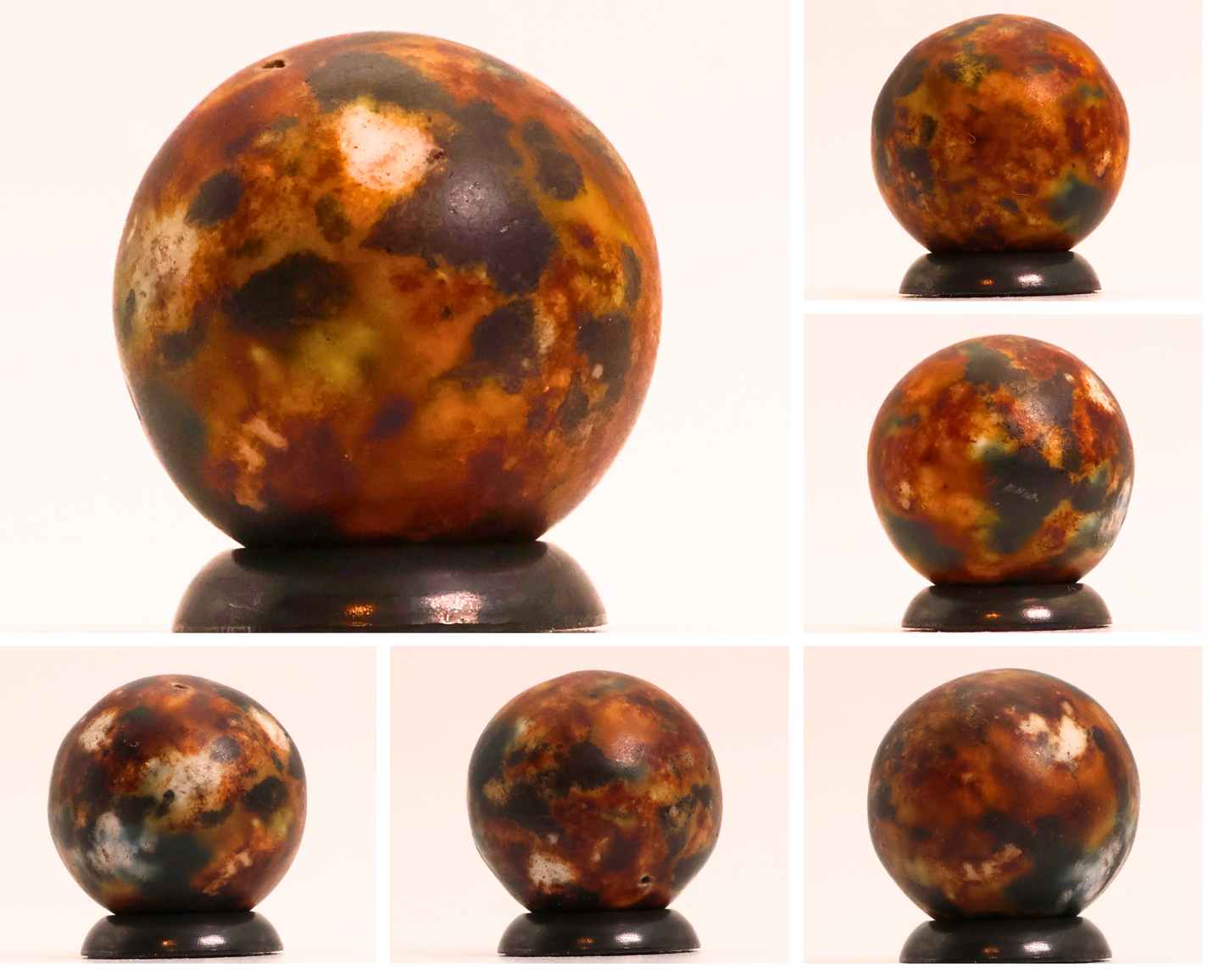 5/8" Fancy Bennington Marble Blue Green Brown MINT