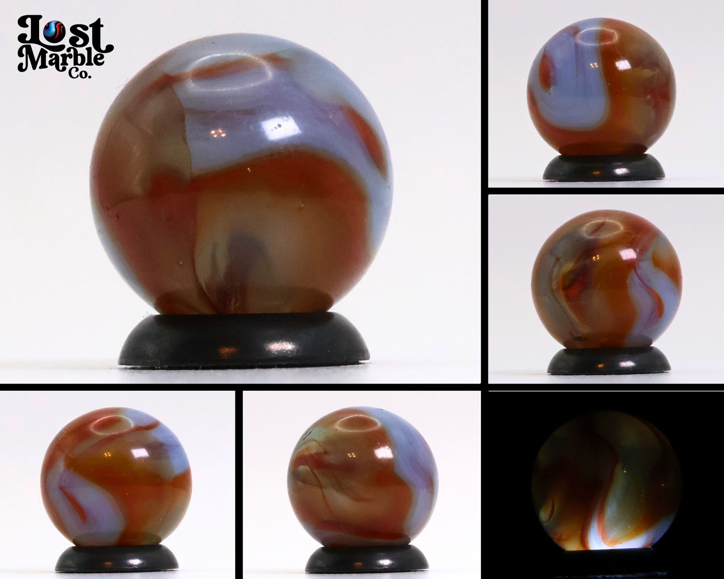 5/8" Alley Agate St Mary's Ghost Marble NM-