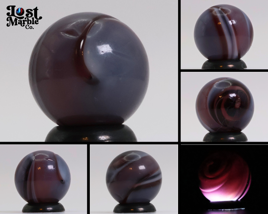 11/16" MF Christensen Purple Slag Marble 9 & Tail NM+