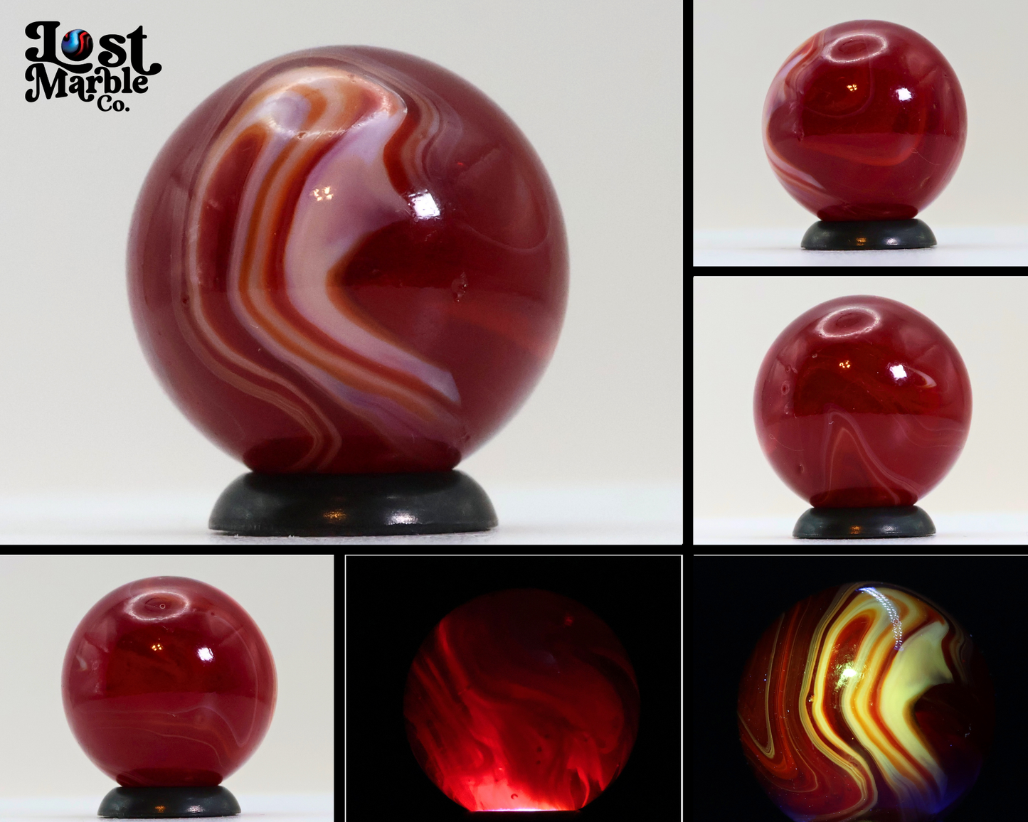 3/4" Gorgeous Turkey Head MF Christensen Red Slag Marble UV NM++