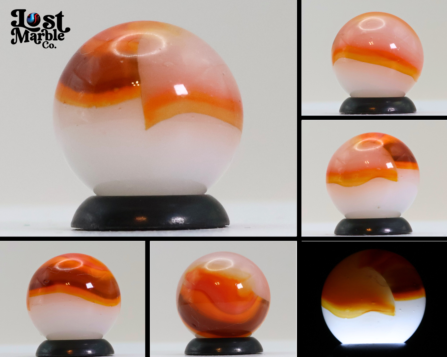 5/8" Vintage Peltier Rainbo Marble Woody? UV NM++