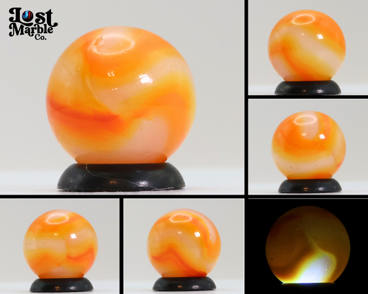 5/8" Peltier Rainbo Orange Marble M-