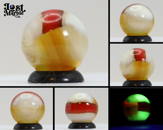 5/8" Vitro Agate Helmet Marble Uranium