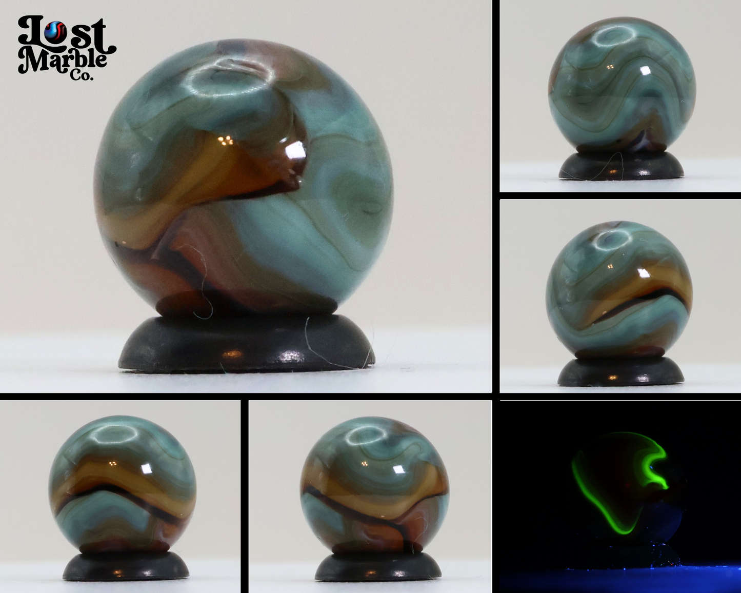 5/8" Colorful Swirl Marble Translucent Base M-