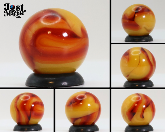 5/8" Swirl Marble Deep Nectarine Colors NM+