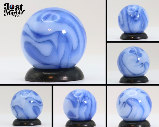 9/16" Blue on Blue Swirl - Drippy Pattern MINT