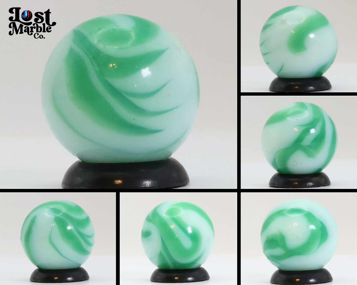 5/8" Alley Agate Flame Marble Green NM-
