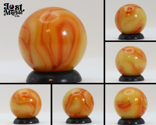 5/8" Swirl Marble Orange & Yellow NM