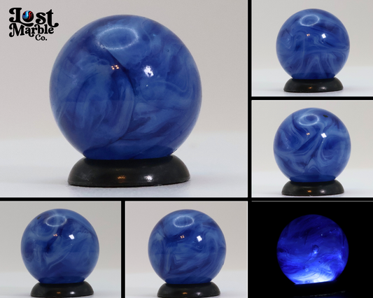 5/8" Swirl Marble Translucent Blue NM+
