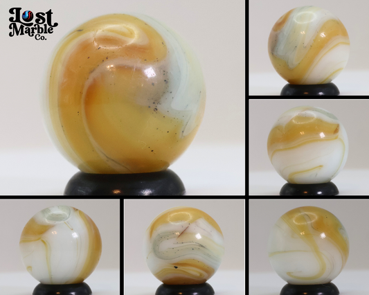 11/16" Swirl Marble Butterscotch & Cream M-