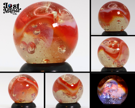 5/8" Peltier Rainbo Sunset & different size bubbles MINT