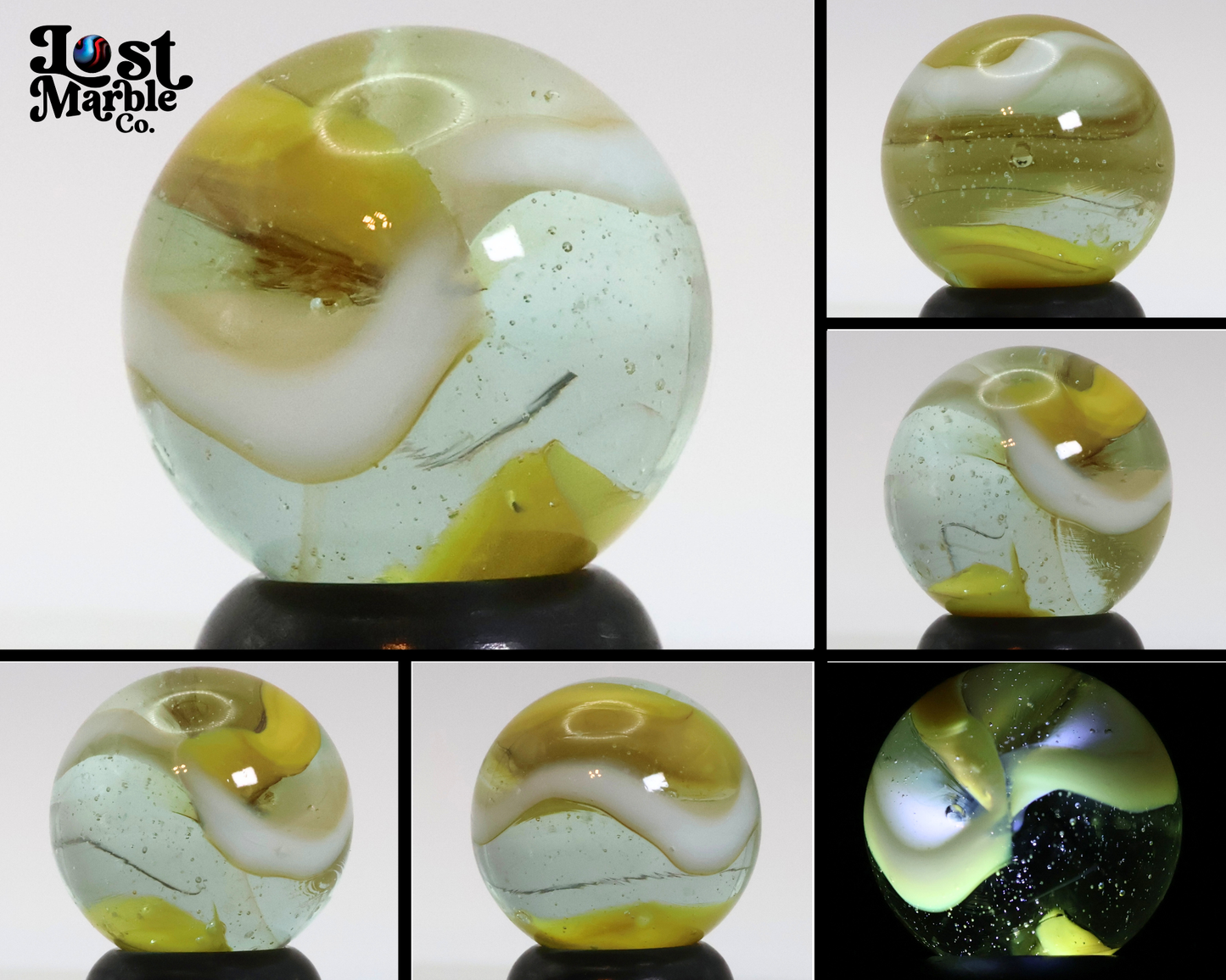 5/8" Clear Based Peltier Rainbo Yellow & White NM