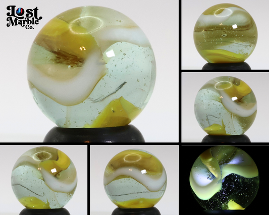 5/8" Clear Based Peltier Rainbo Yellow & White NM