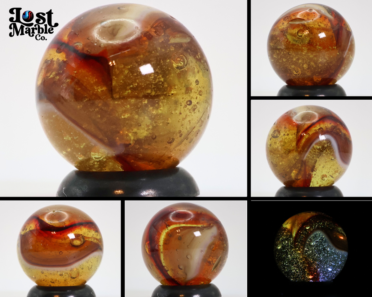 5/8" Peltier Rainbo Amber Based Burnt Sunset NM+