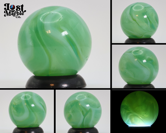 5/8" Swirl Marble Gorgeous Translucent Green MINT