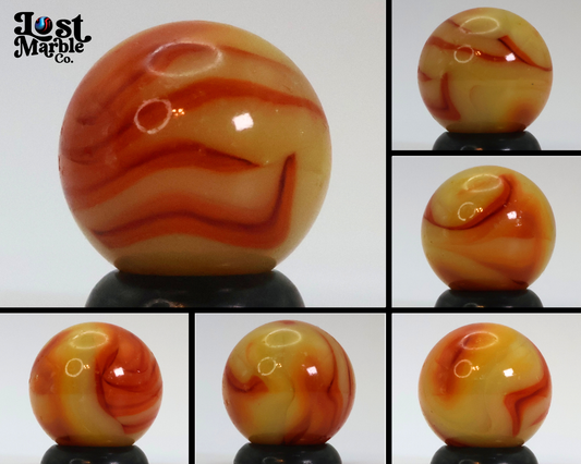 5/8" Gorgeous Swirl Marble Yellow & Orange Alley? NM