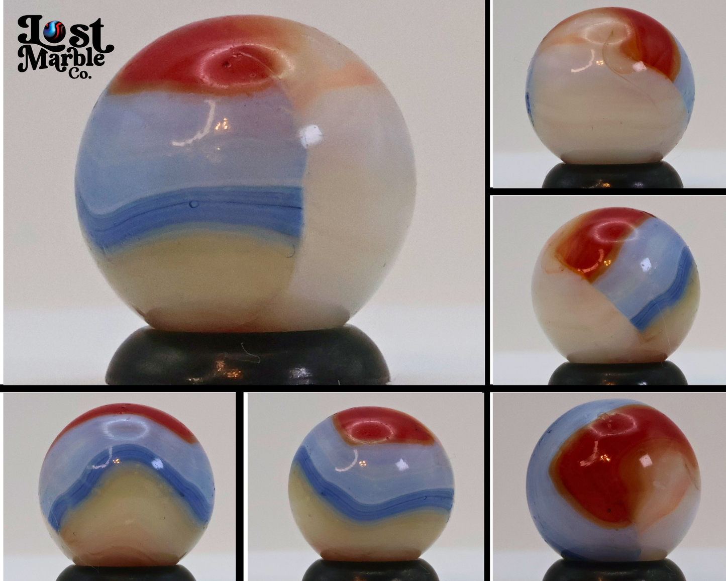 5/8" Patch Marble Red, White, Blue NM