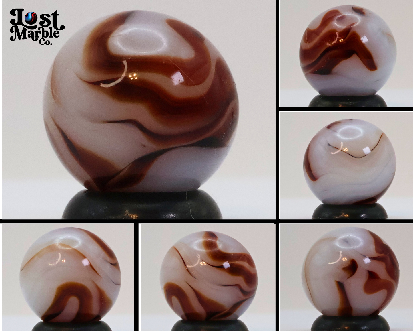 5/8" Swirl Marble Red (oxblood?) Ravenswood? M-