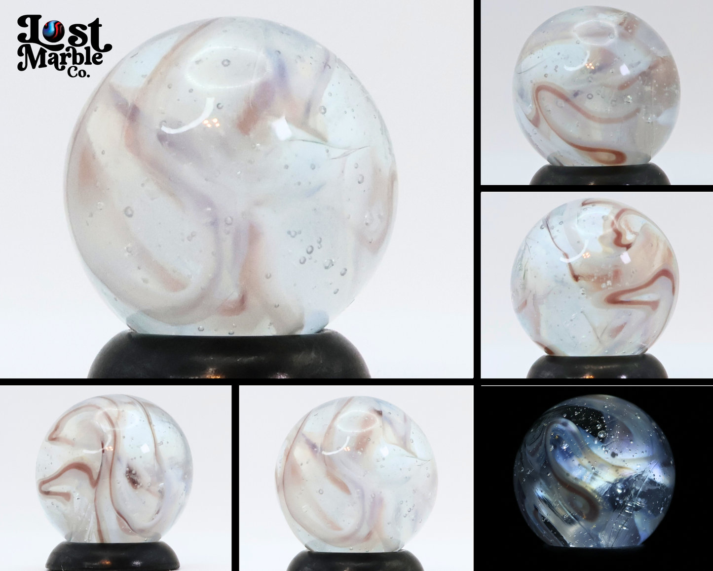 5/8" Wire pull? Purple & white Marble M