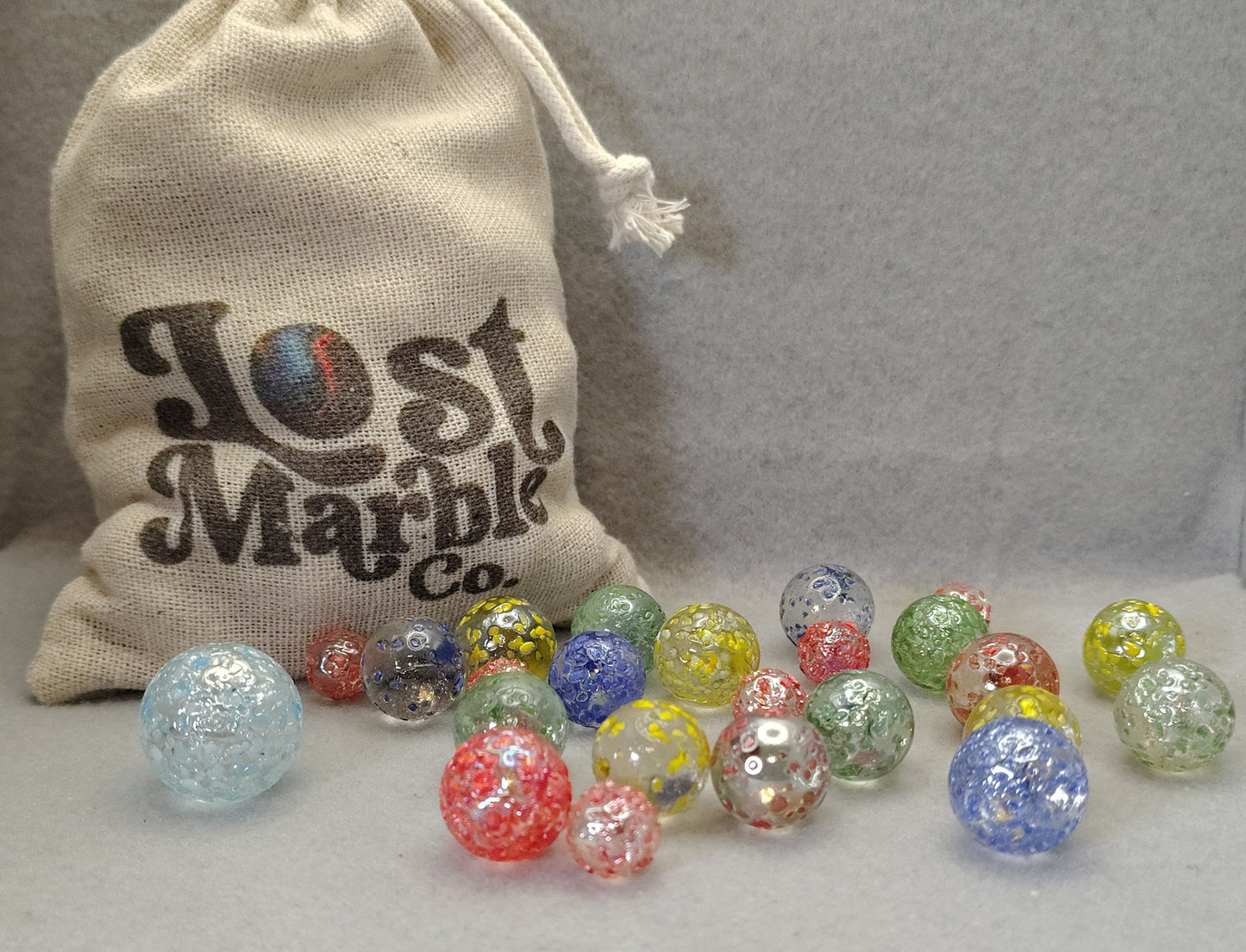 23 Vacor Stardust Marbles 11-17.5mm & 1-0.85" Vacor Snowflake NM+ to M