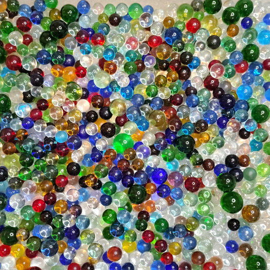 3lbs of Vintage Clearie Marbles - all diff colors, sizes & conditions