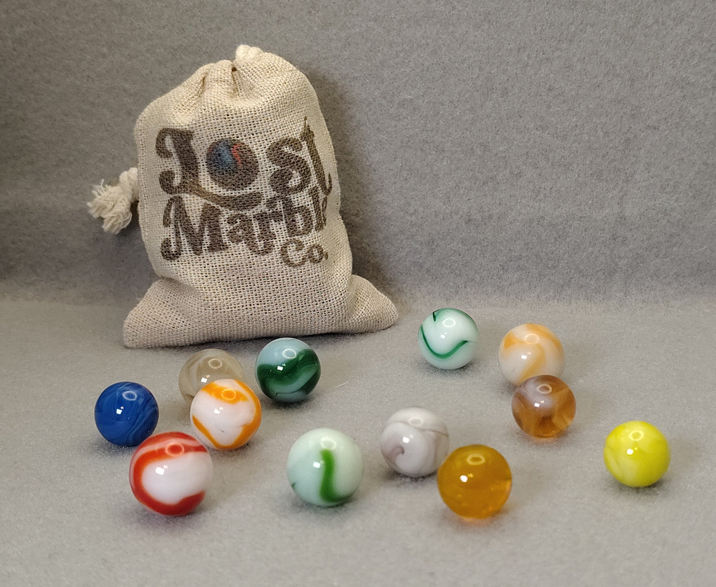 12pk random mix of Vintage Swirl Marbles 13.5-16mm NM+ to M