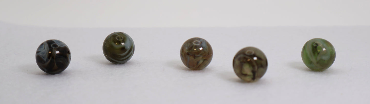 5pk 5/8" Translucent Swirl Marbles NM-M