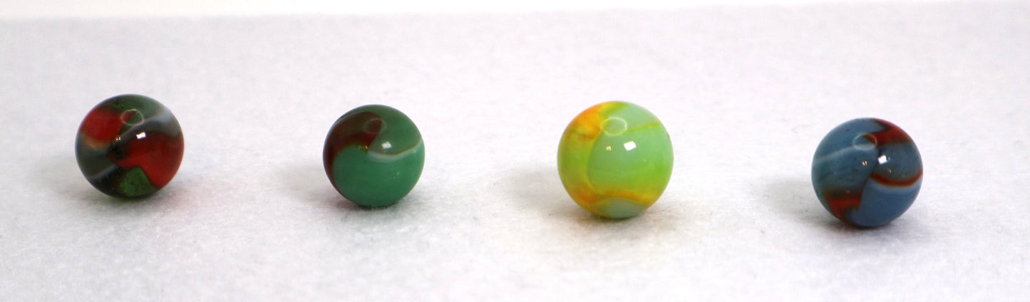 4pk 5/8" Peltier Rainbo Marbles NM