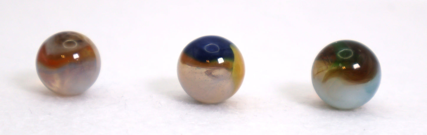 3pk 5/8" Vitro Agate Opal Marbles NM-NM+