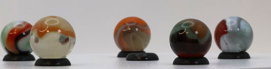 5pk 5/8" Vitro Agate Variety Mix Exotic Conqueror Blackline V Patch NM-M