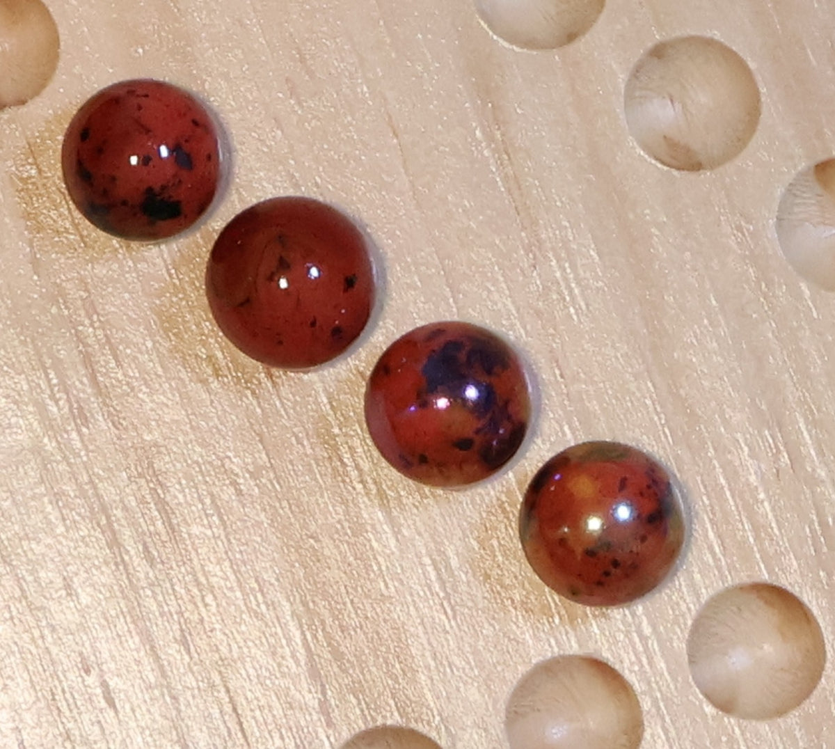 4pk 5/8" Vacor De Mexico Leopard Marbles MINT