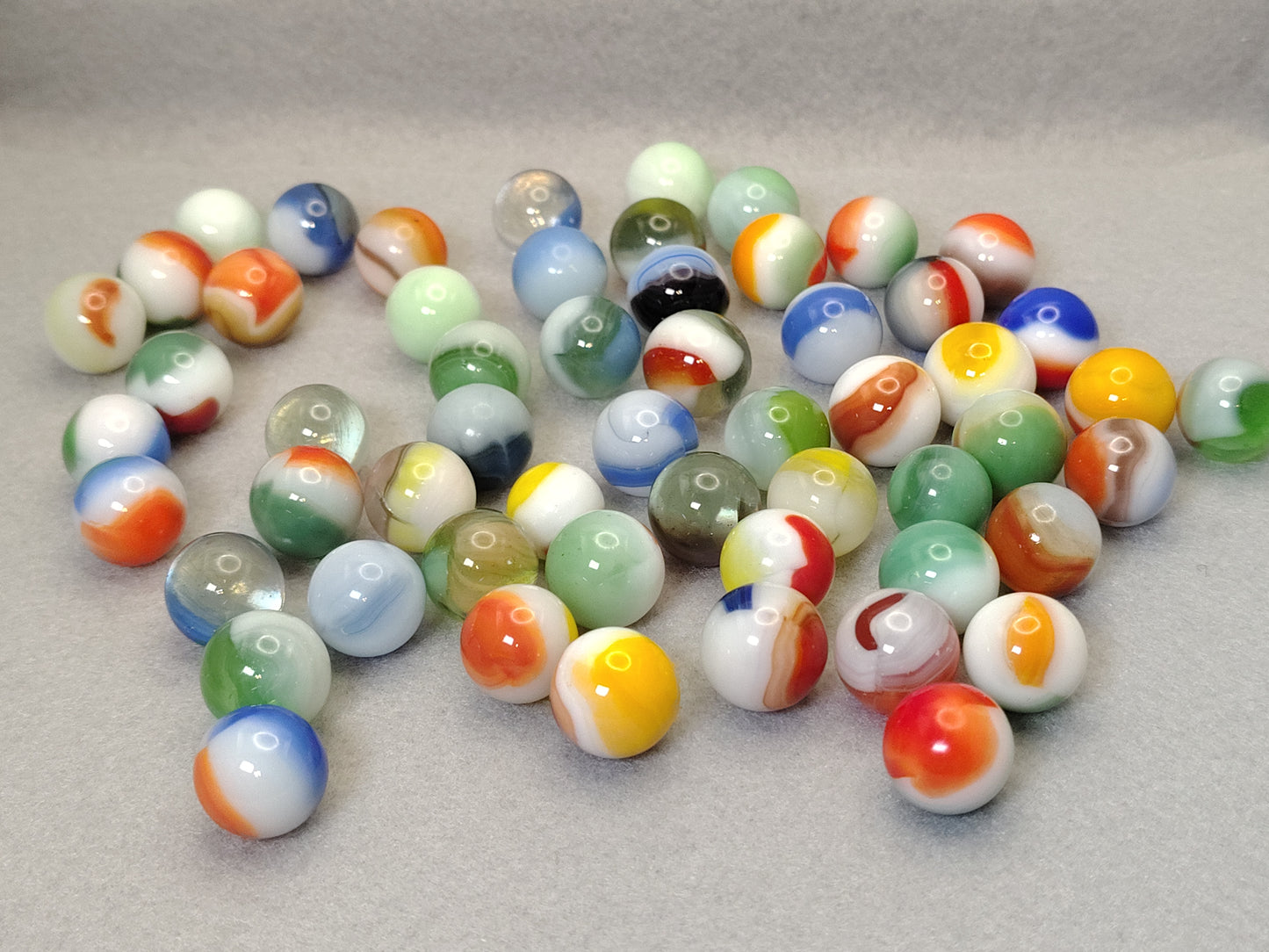 55 pack 5/8" Vitro Agate Marble Mix See description for names NM- to M