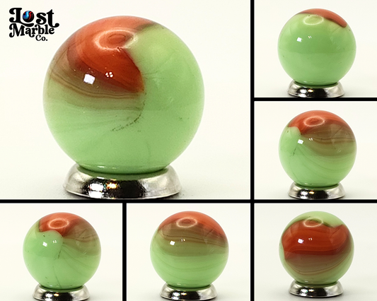 17mm Akro Agate Patch Marble Green Red NM+