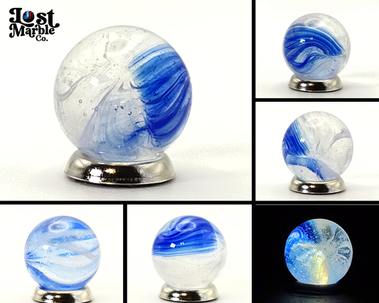 5/8" Akro Agate Sparkler Marble Blue NM+