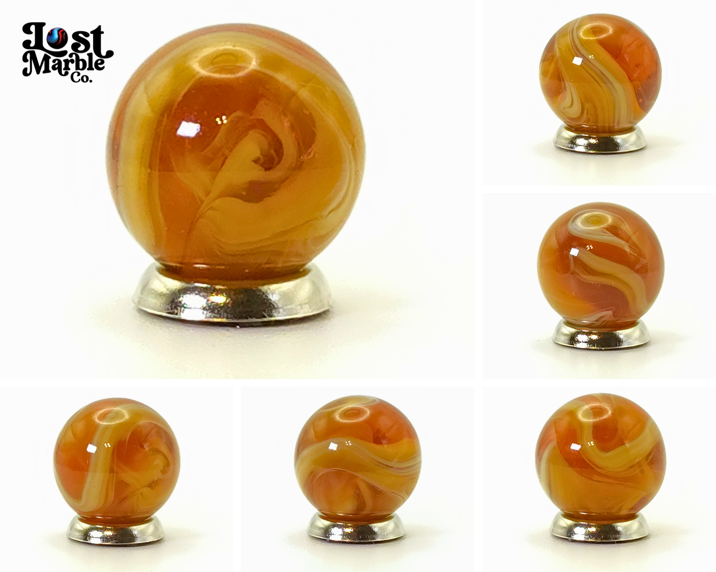 5/8" Amber Slag Marble NM+