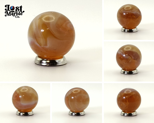 Gorgeous 18mm Amber Slag Marble w/drizzle M-