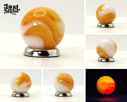 5/8" Orange & White Swirl Maker UV Orange & Pink MINT