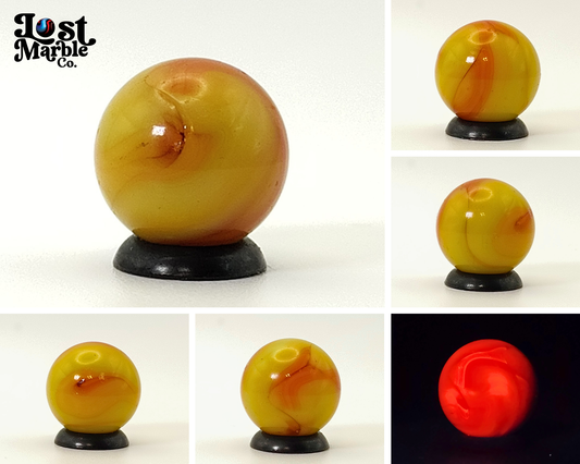 5/8" Swirl Marble Orange & Yellow UV NM