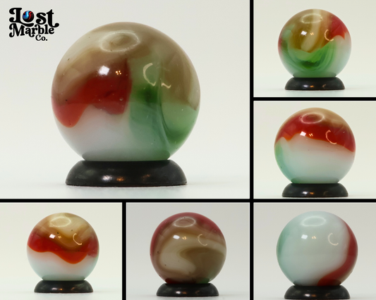 5/8" Vitro Agate Tri-Lite Marble Interesting Colors and swirled NM
