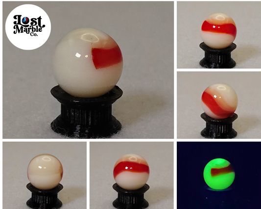 15.5mm Vitro Agate Marble UV NM+ Red & White